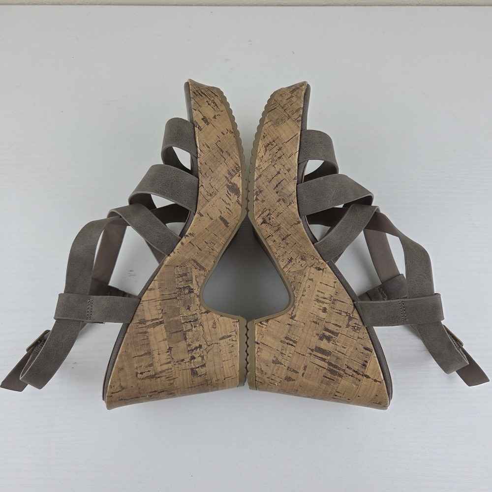 Maurices Hope Cork Strappy Wedge Gray High Heels Women's Size 6.5 M - Picture 12 of 15